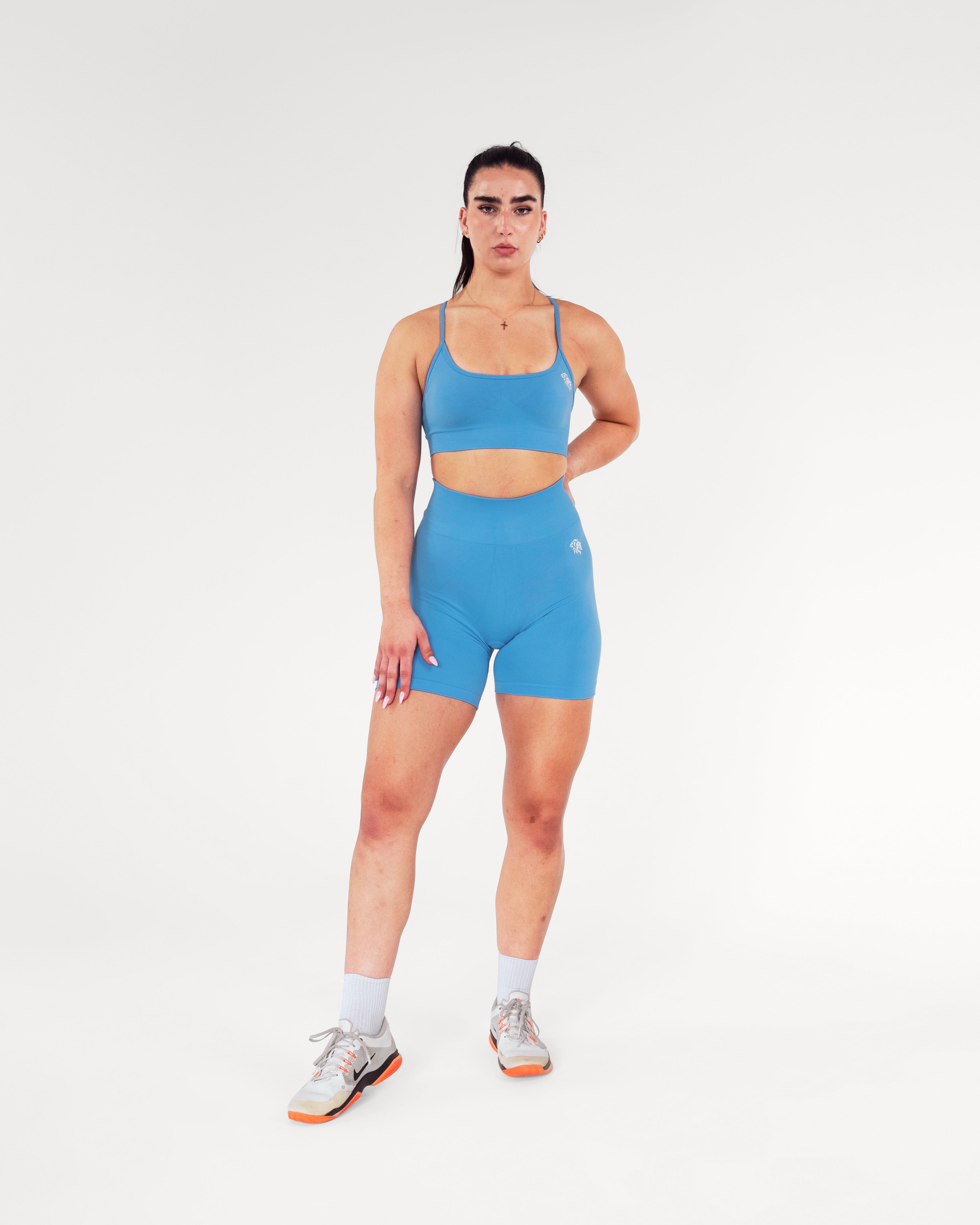 ASCEND Bundle - Shorts + Straps Back Top - Light Blue