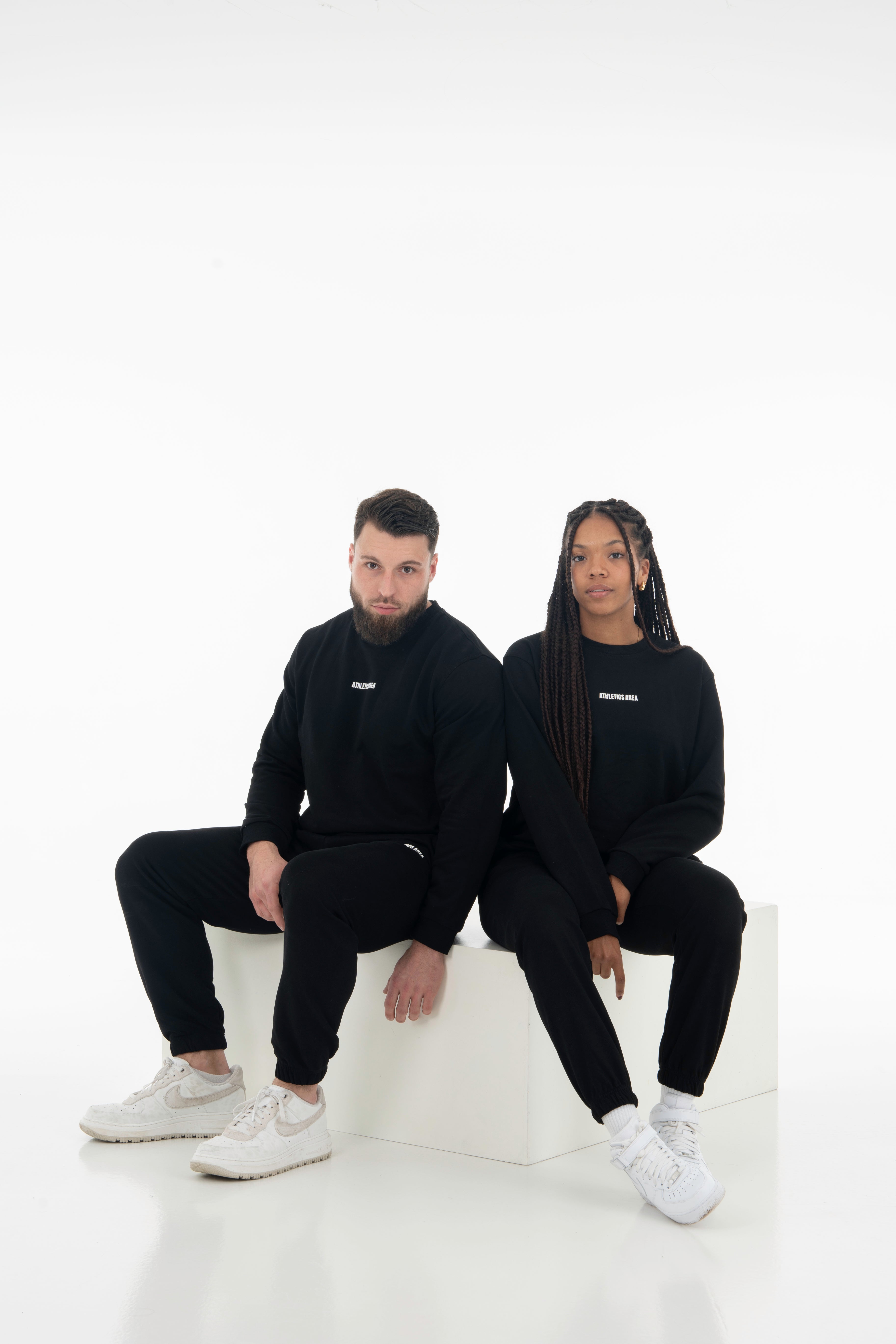 UNITY Bundle - Minimal Matching Tracksuit Sweatshirt + Sweatpants - Black