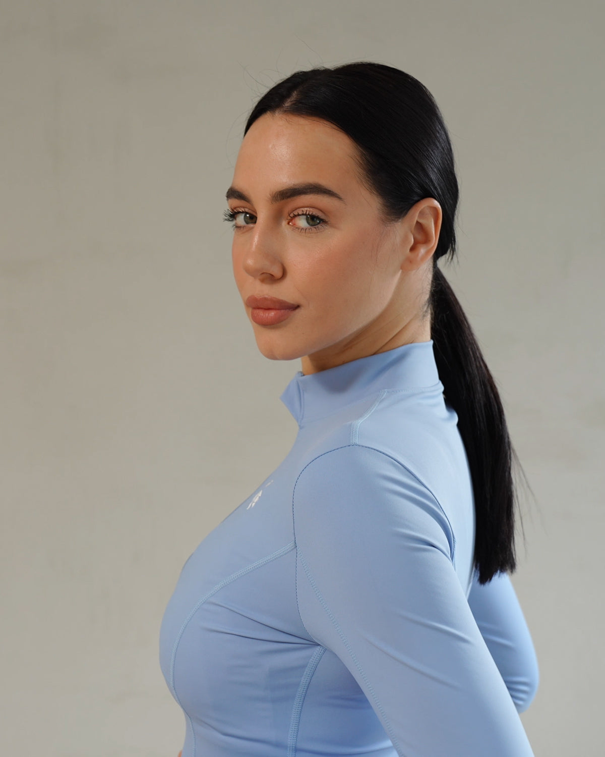 Outfit Bundle - Blue Zipper Jacket + Black Legging