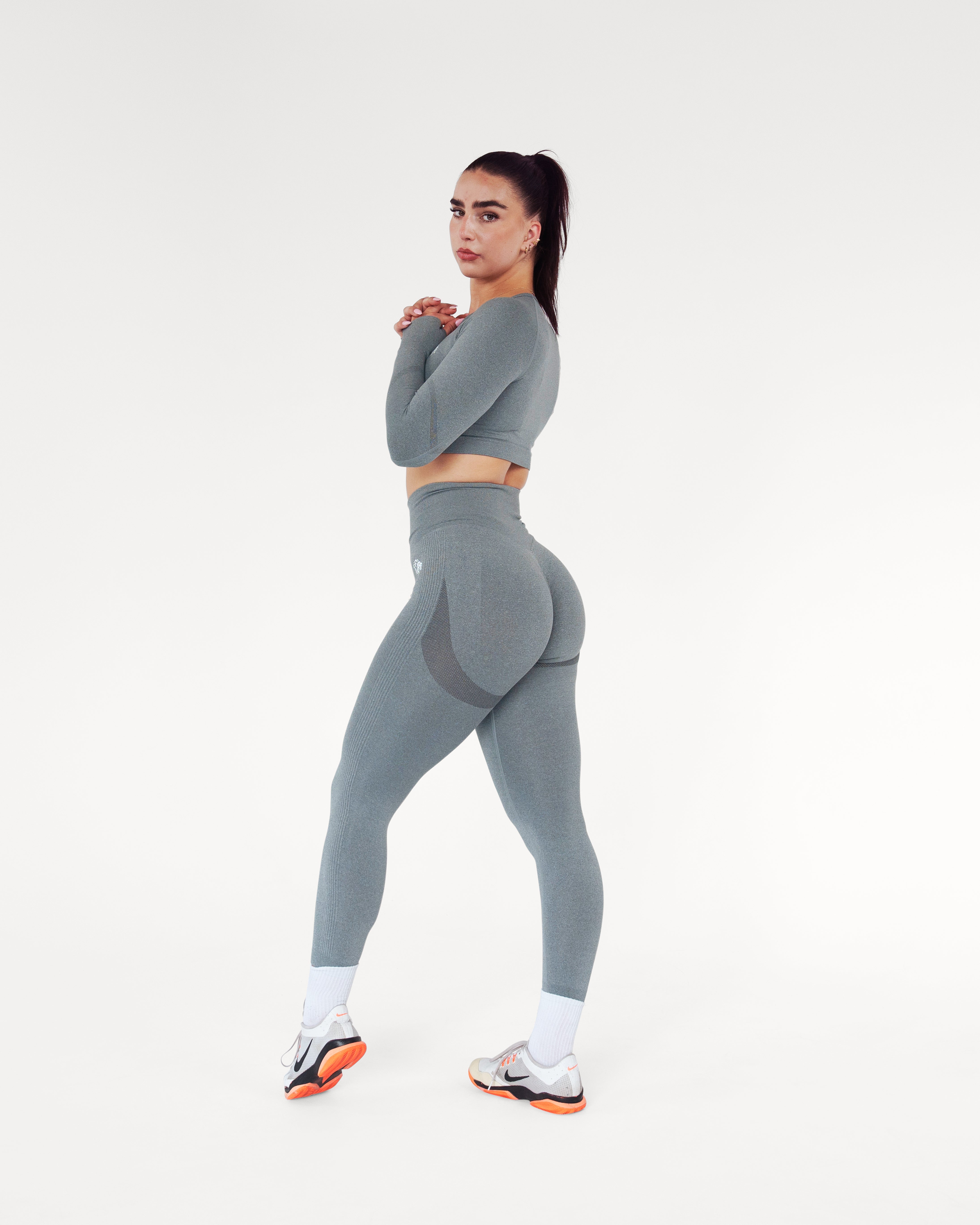 EMPOWER Bundle - Leggings + Long Sleeve Top - Gray