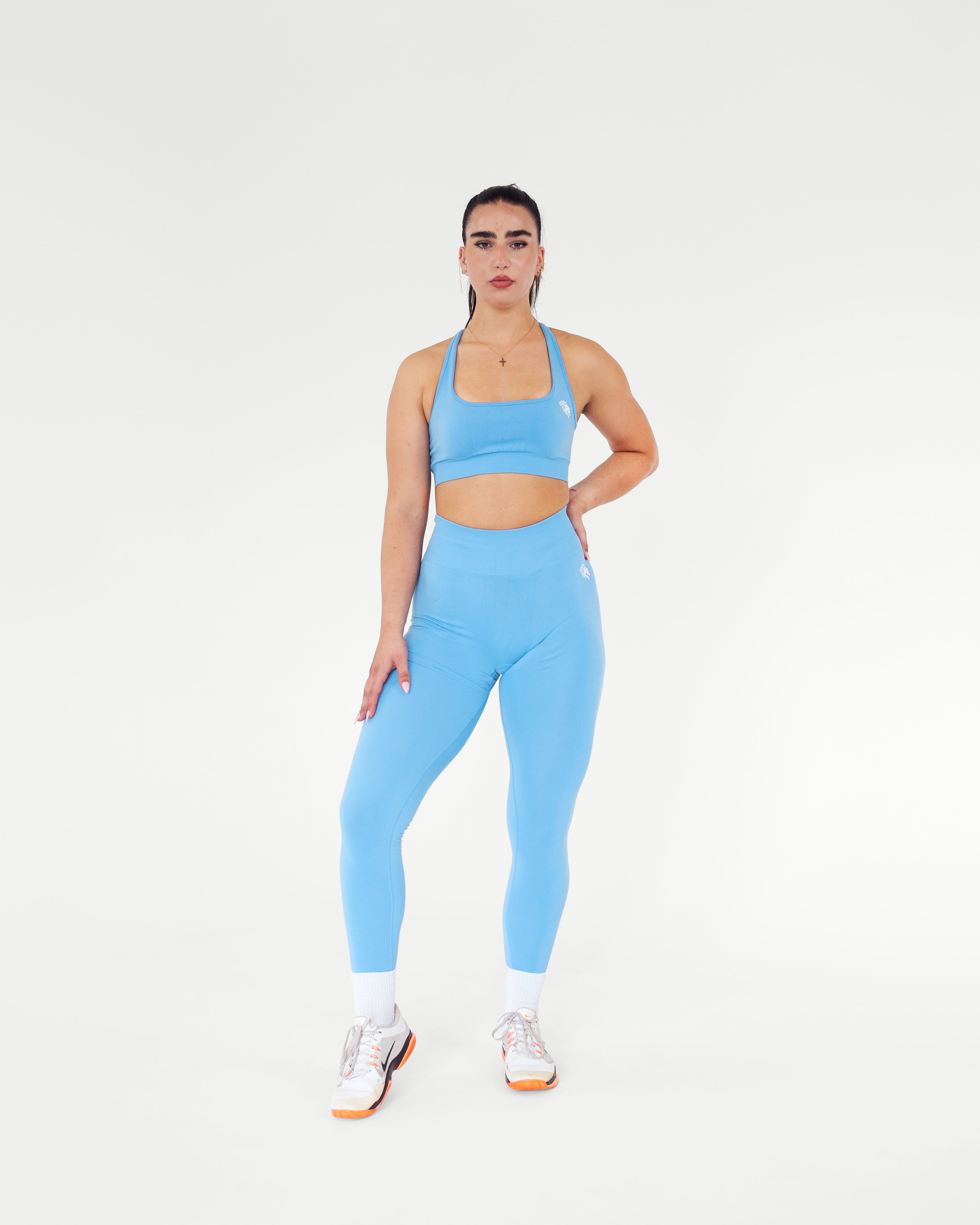 ASCEND Bundle - Leggings + Racer Back Top - Light Blue