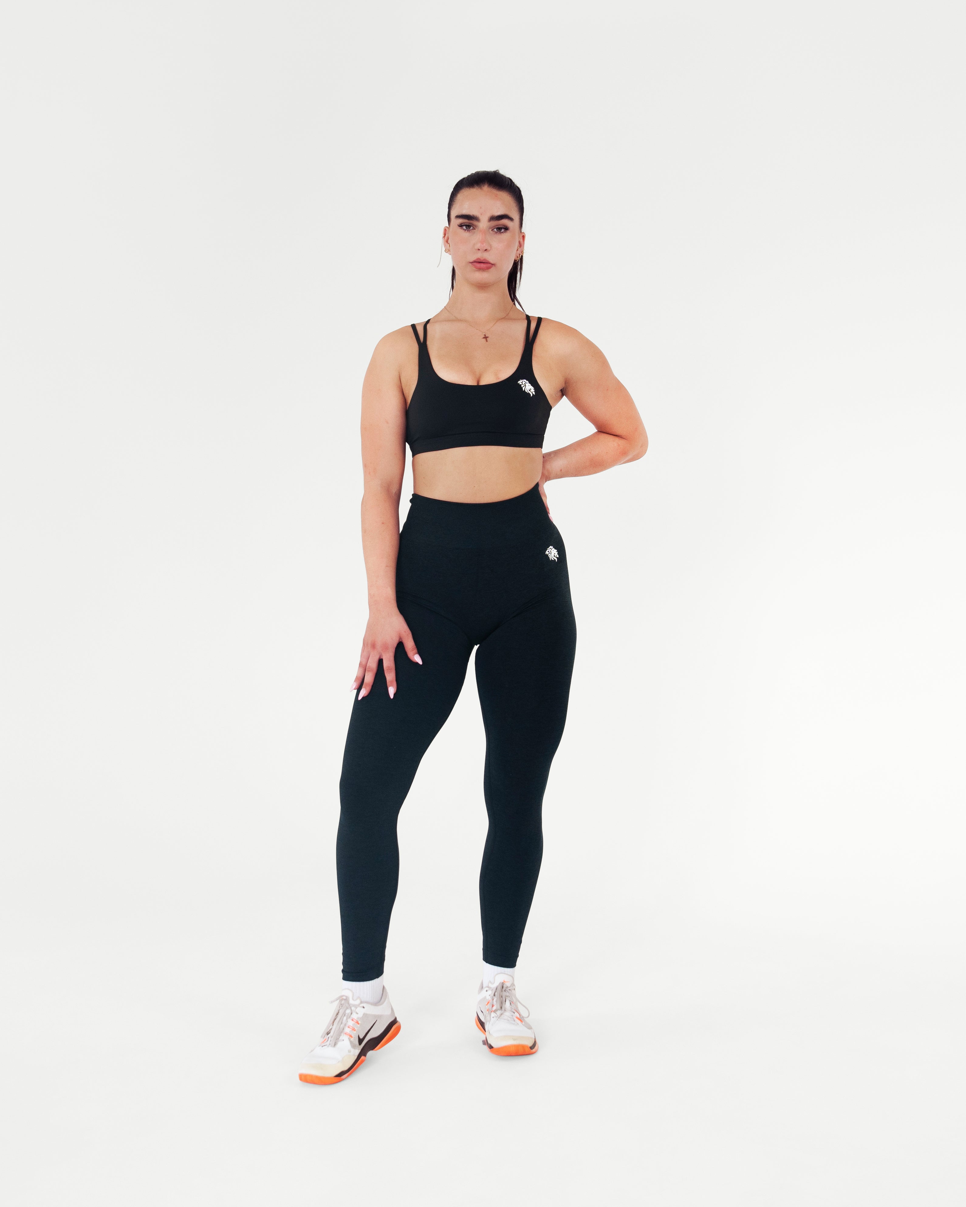 ASCEND Bundle - Leggings + Racer Back Top - Heather Black