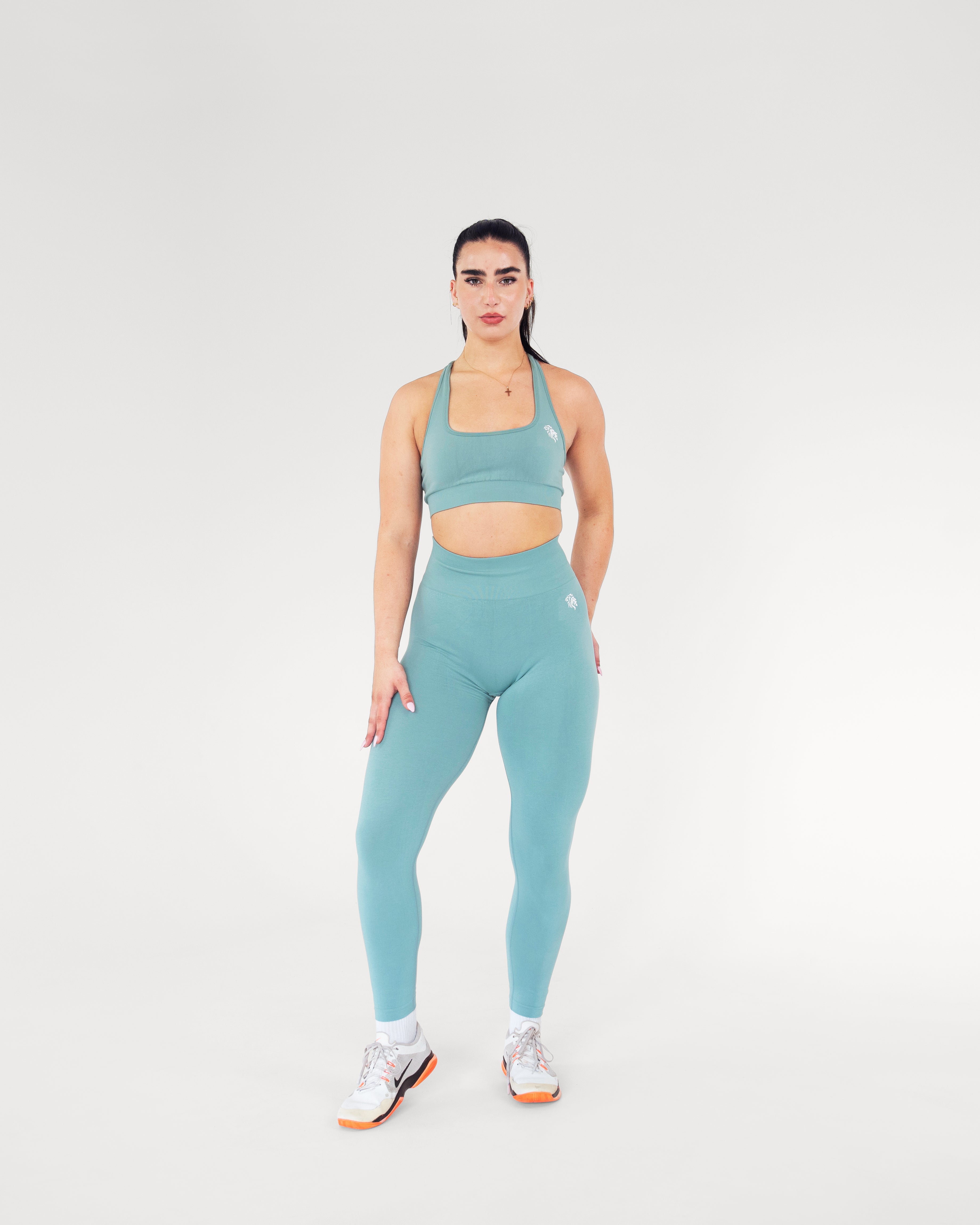 ASCEND Bundle - Leggings + Racer Back Top - Light Green