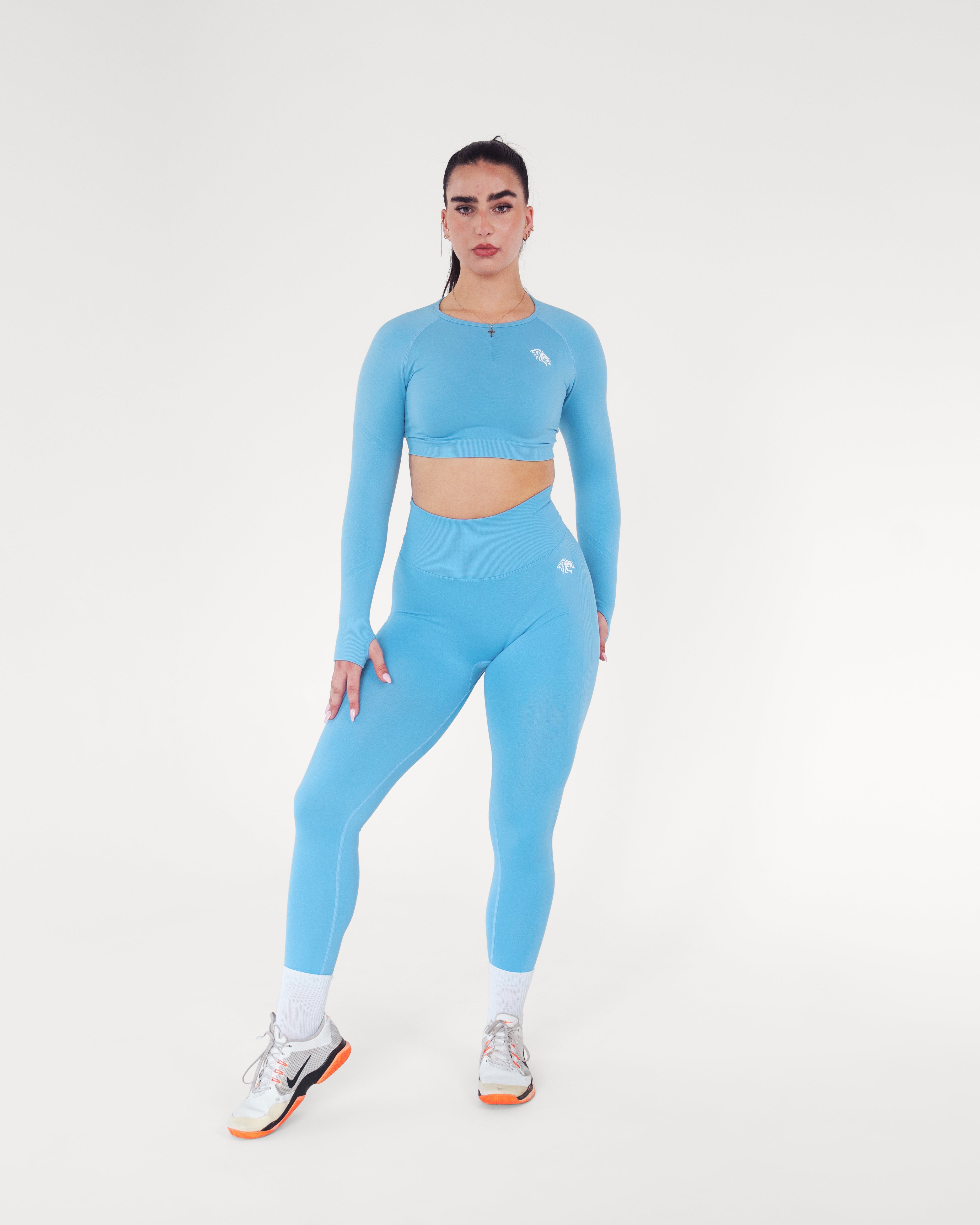 EMPOWER Bundle - Leggings + Long Sleeve Top - Sky Blue