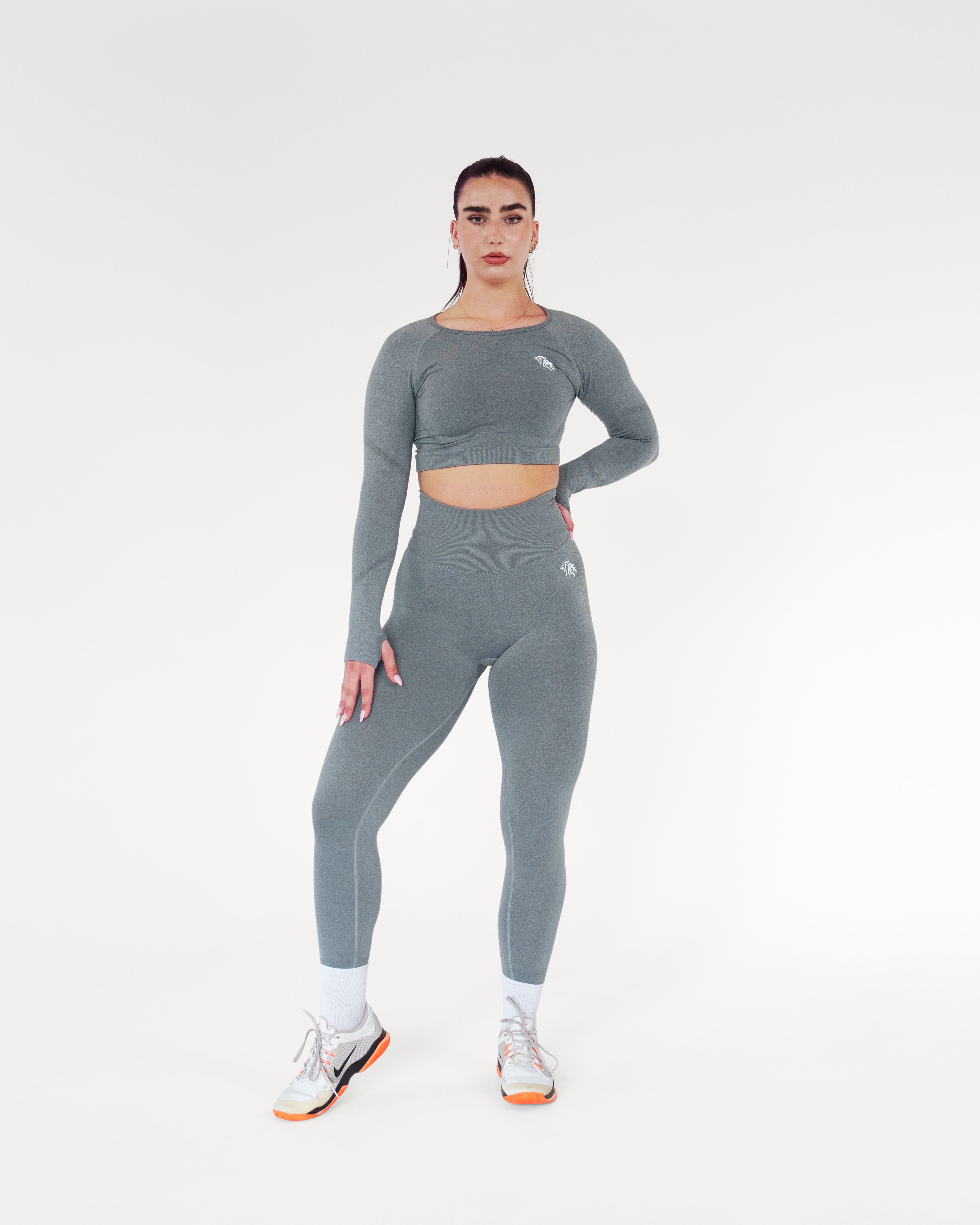 EMPOWER Bundle - Leggings + Long Sleeve Top - Gray